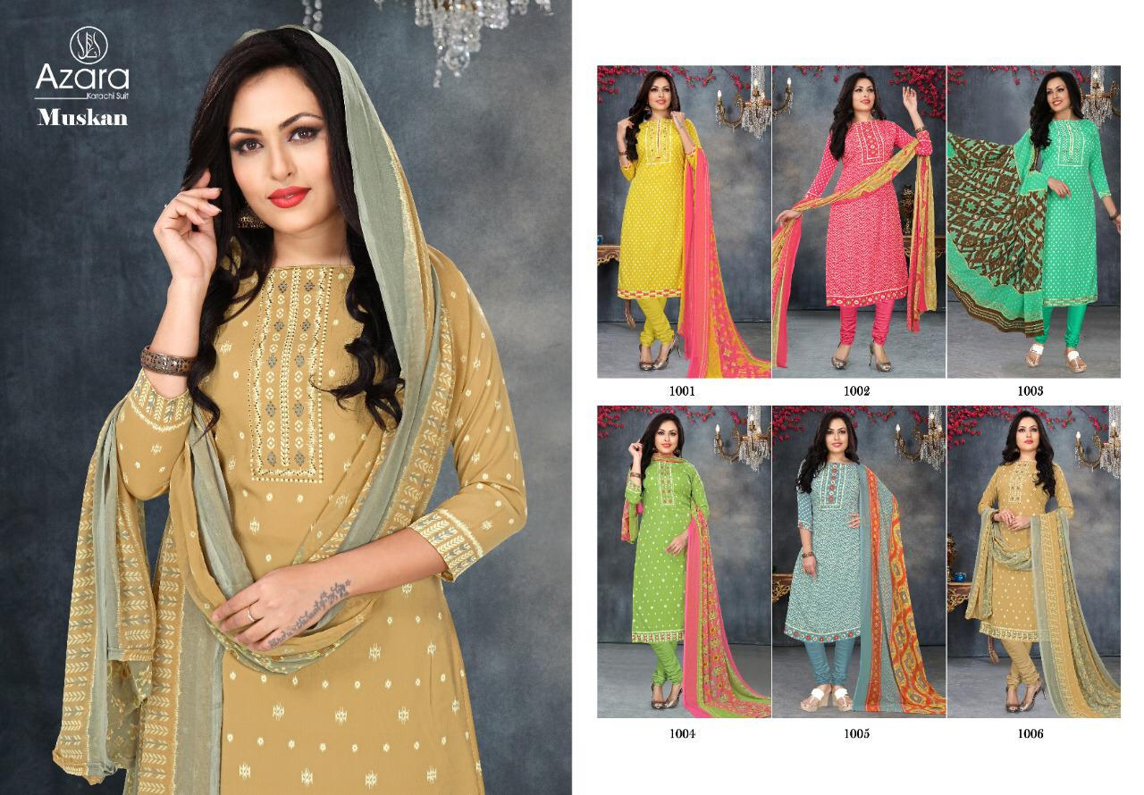 Azara Muskan Designer crape designer print With diamond work Latest  Fancy Festive Wear Dress Material